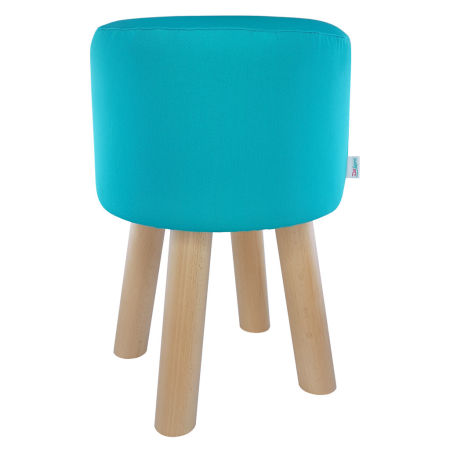 Turquoise stool, pouf, modern colour, soft cover, one colour