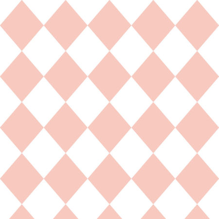 White and light salmon pink harlequin wallpaper