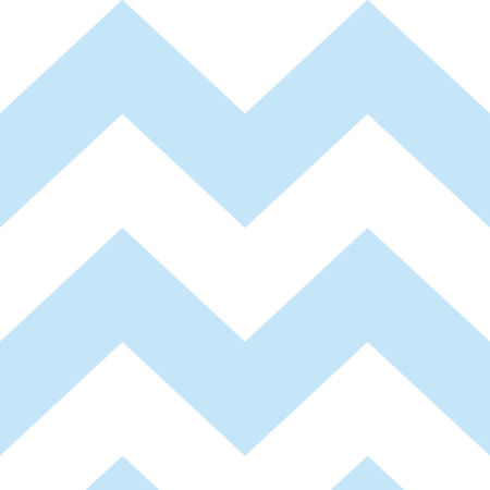 White and blue 46 cm chevron wallpaper