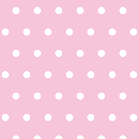Pink and white 5 cm dots wallpaper