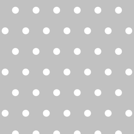 Grey and white 5 cm dots wallpaper