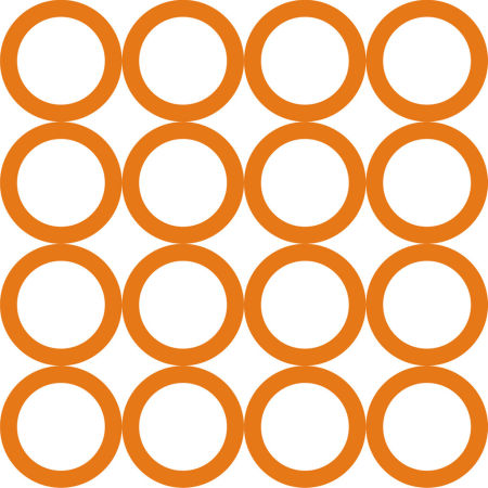 White and orange circles wallpaper
