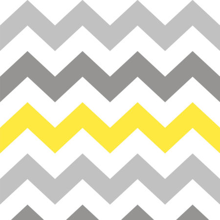 Scandinavian wallpaper with white, grey and yellow 23 cm chevrons (trendy and decorative)