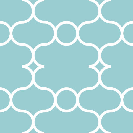 Blue and white Arabic pattern wallpaper