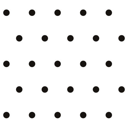 White and black 5 cm dots wallpaper