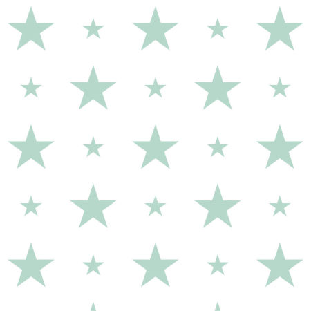 White and mint 15 and 7 cm stars wallpaper