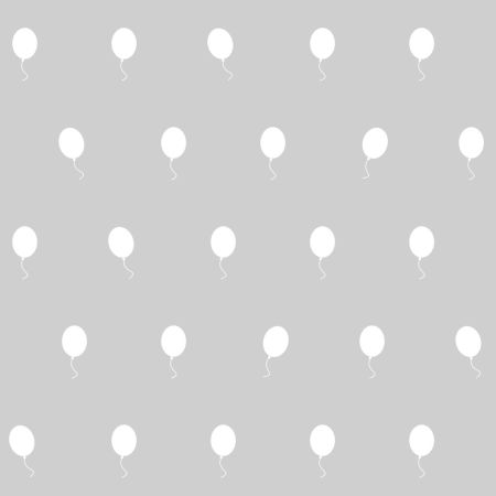 Grey wallpaper with white balloons