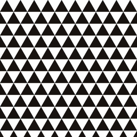 White and black triangle patterned wallpaper