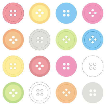 Colourful wallpaper with big buttons