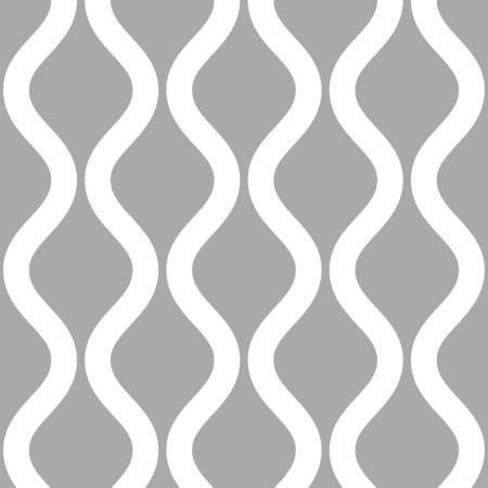 Vertical ogee pattern (white and grey wallpaper)