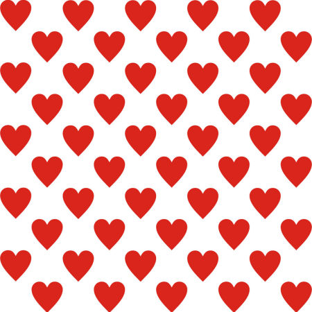 Red hearts 10 cm on white background wallpaper