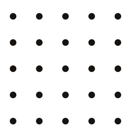 White and black 5 cm dots - square spacing wallpaper