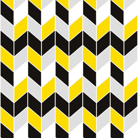 Chevron herringbone modern wallpaper black-grey-yellow-white