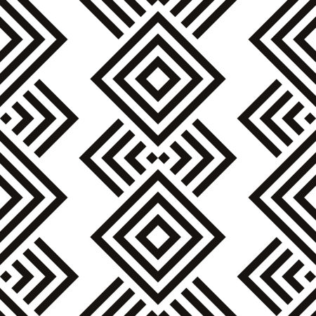 White and black ethnic with Aztec patterns wallpaper