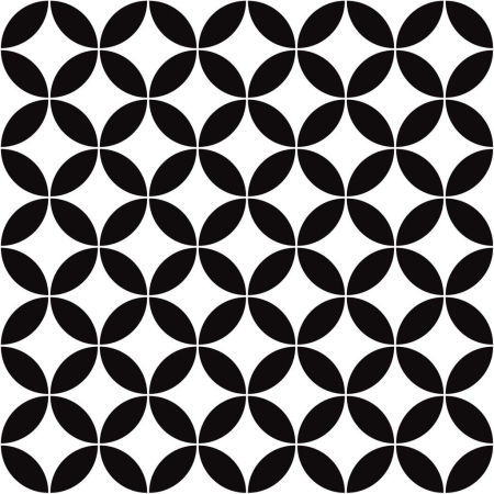 Moroccan mosaic in white and black colours, retro design wallpaper
