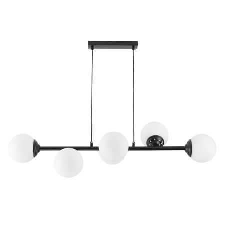Black light, chandelier on a wire, with elongated cover and glass balls - FINO