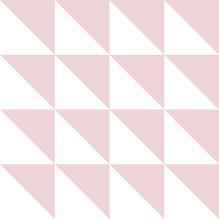 Wallpaper with 25 cm rectangular triangles, the colours of wallpaper: white and pink