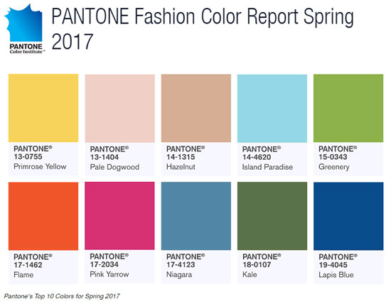 Barvy Pantone 2017