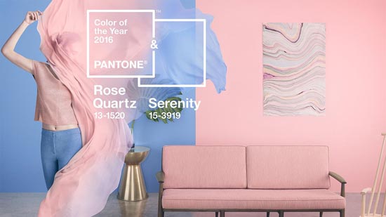 Pantone colours of the 2016: Rose Quartz & Serenity